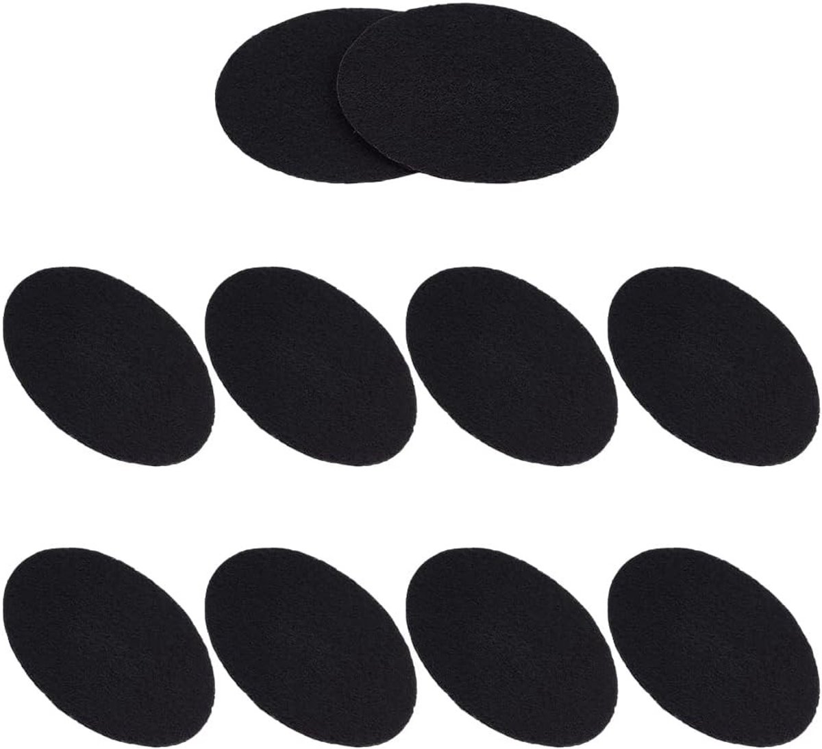 Pack van 10 Vervangfilters voor Afzuigkappen, 12 cm, Universele Koolstoffilter voor Geur- en Vett verwijderen, Actieve Koolstof en Sponsfilter