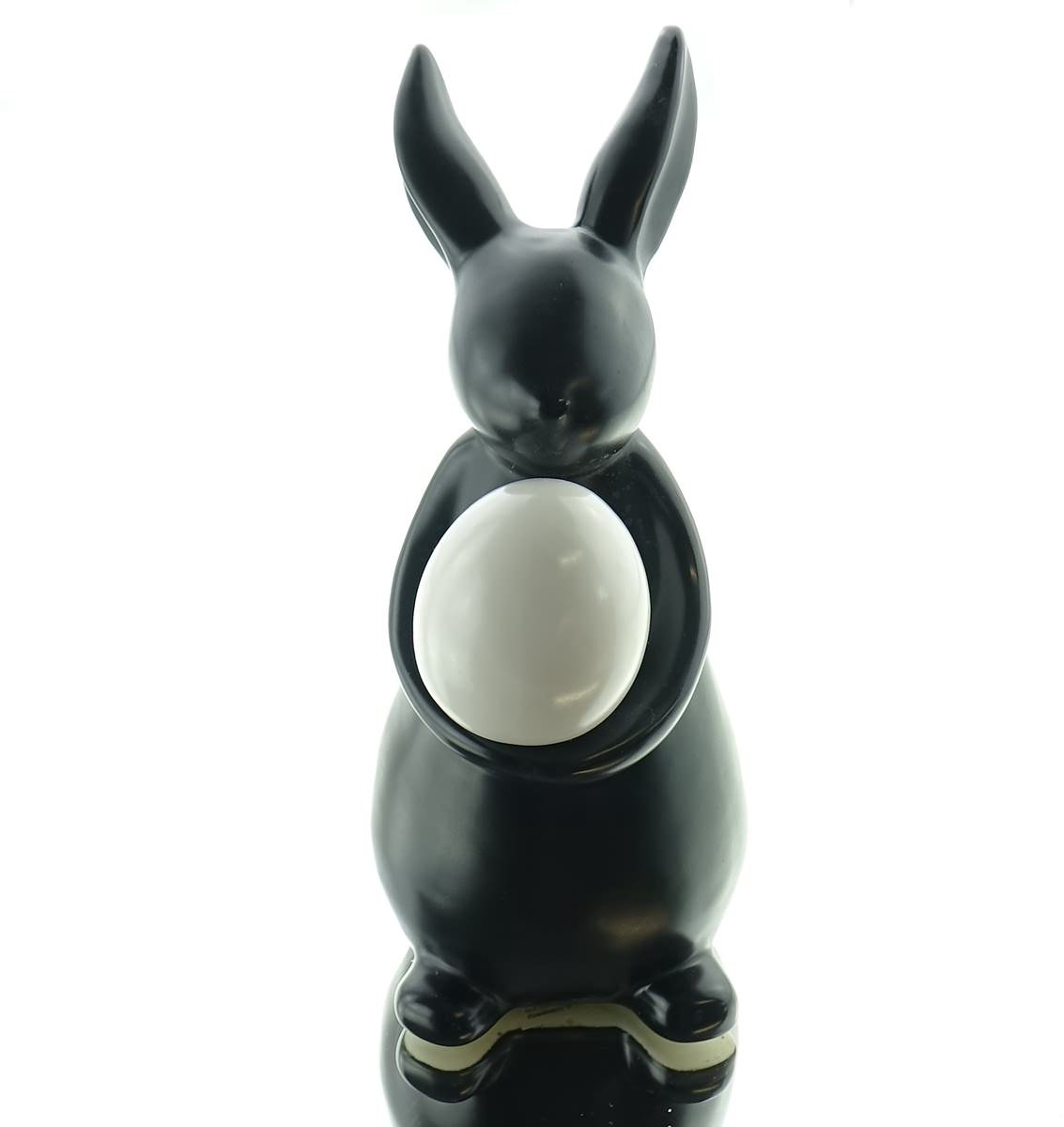 SCHEULEN Paasdecoratie Haas zwart met wit ei 16,5 cm