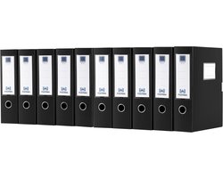 POERMA Archivbox A4, 10 stuks archiefdozen met 7,5 cm brede rug, A4 opvouwbare documentenbox van kunststof - ShopVlot