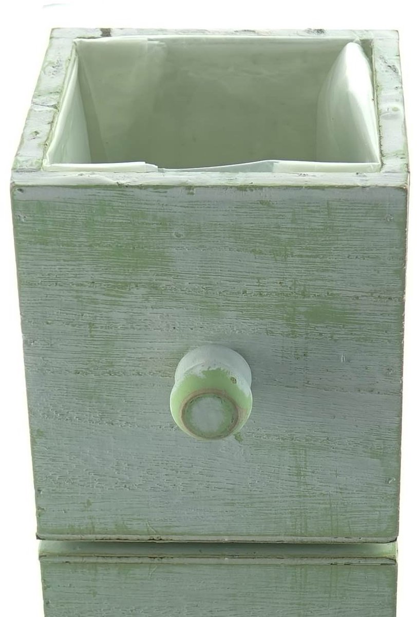 Scheulen Plantenbak Ladevorm S Lichtgroen 10x10 cm - hout