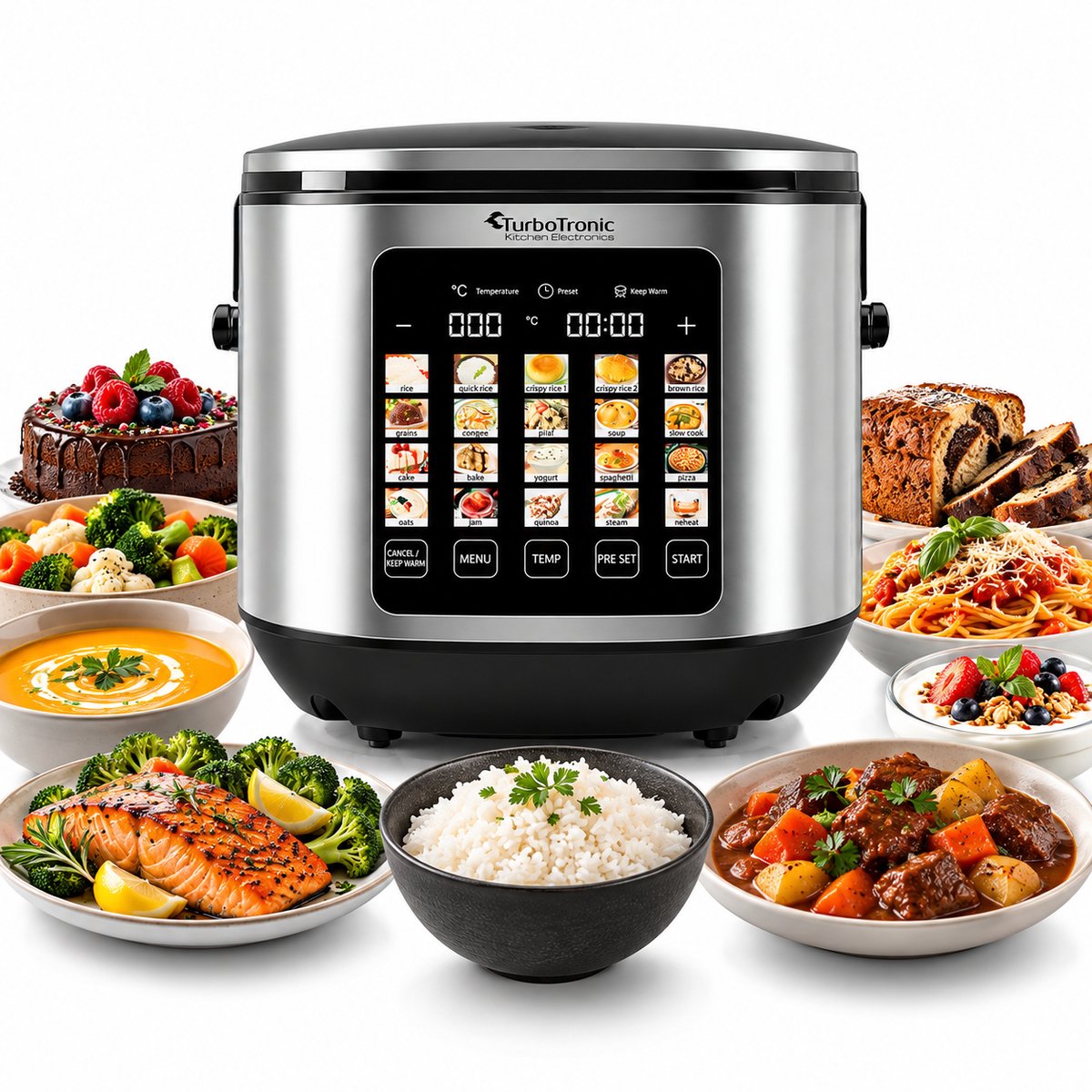 Currero Rice Cooker - Rijstkoker - Klein Model - Mini - Met Stoommandje - Automatisch - Warmhoudfunctie - Antiaanbak - 5l