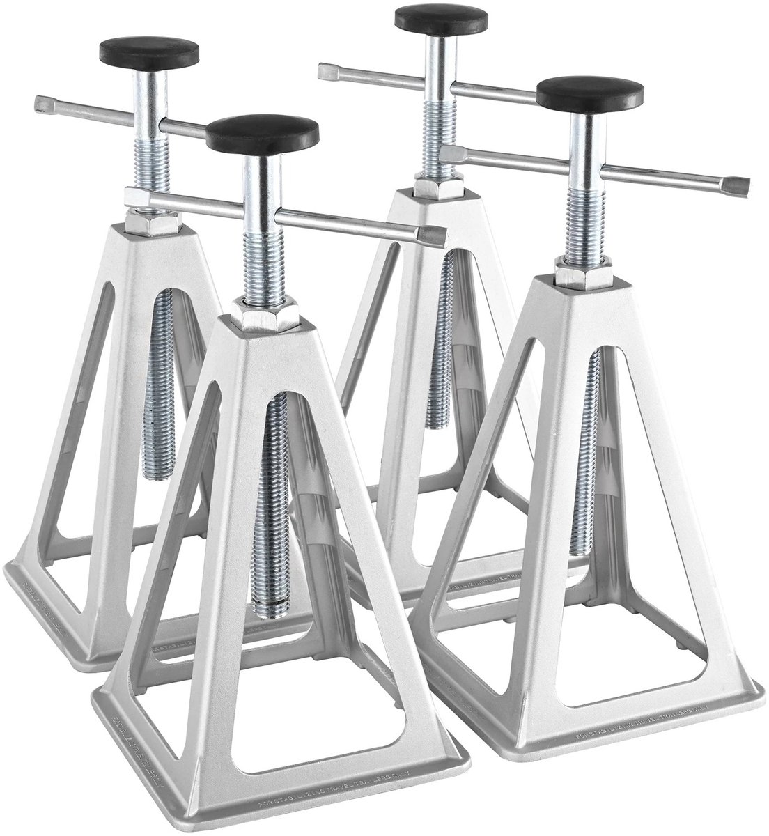 MokoHub Stabilisatorkrikken Camper/Caravan - 4-delig - Aluminium - Max. 2722kg per Krik - 16x16x28 cm - Zilver