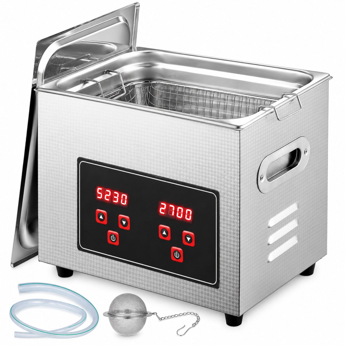 Ultrasoon reiniger 3L met digitale bediening roestvrij staal voor sieraden brillen horloges en onderdelen 150W