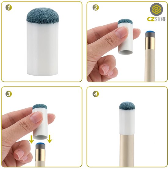 Biljartkeu Tip|10/20 Stuks|✮✮Levenslange Garantie✮✮-10-13 mm Schroefbare Biljartkeu Pomerans-Leren Keutip met Opbergdoos — afbeelding 5