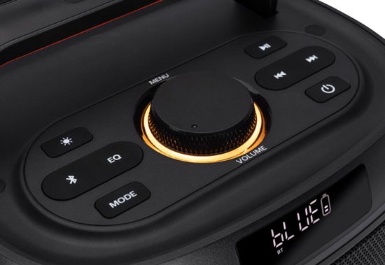 Woxom Blast Bluetooth Speaker – Draadloze Party Speaker met LED Verlichting – Met Draadloze Microfoonset - 12 Uur Batterijduur — afbeelding 5