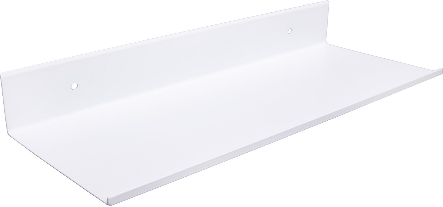 QUVIO Wandplank - Muurplank - Planchet - Wandrekje - Wandplankje - Wandrek - Zwevend - Industrieel - Metaal - 30 cm - Wit