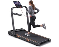 ROBORE X5F opvouwbare loopband met 14% hellingshoek, stille 2,5 pk motor, maximale snelheid van 10 km/u, draagvermogen van 150 kg, 3 hellingsniveaus, led-display en afstandsbediening.