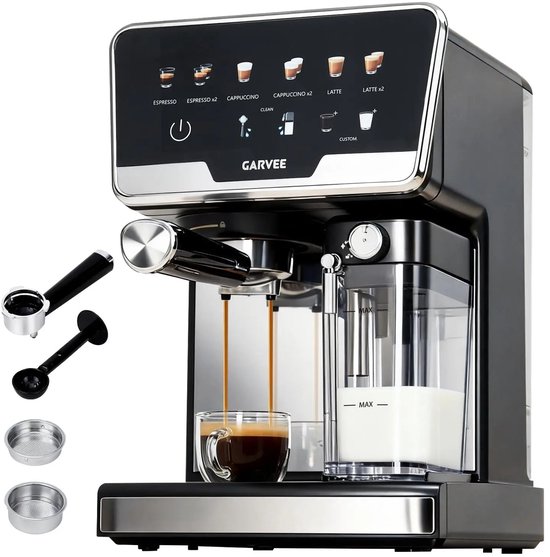 DayeLabel Koffiemachine – Koffiezetapparaat - Volautomatische Espressomachine - Cappuccino - Latte Macchiato – Melkopschuimer