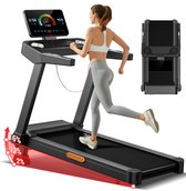 ROBORE L20 loopband, 3,5 pk borstelloze motor, 15% verstelbare helling, snelheid 14 km/u, maximaal draagvermogen 180 kg, loopband 40 × 107 cm, led-display en handrails met hartslagmeter