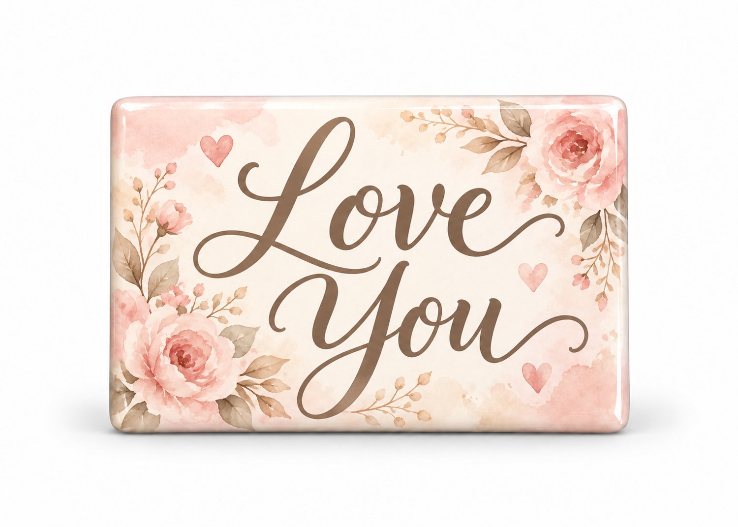 Magneet met tekst love you - Love You - Magneet met tekst - Magneet 7x5 cm - XLX®
