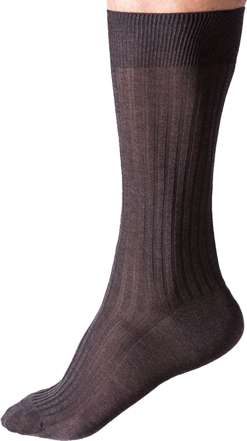 Nosocks Long - Cotton - Donkergrijs - Maat 45-47 - 2-pack