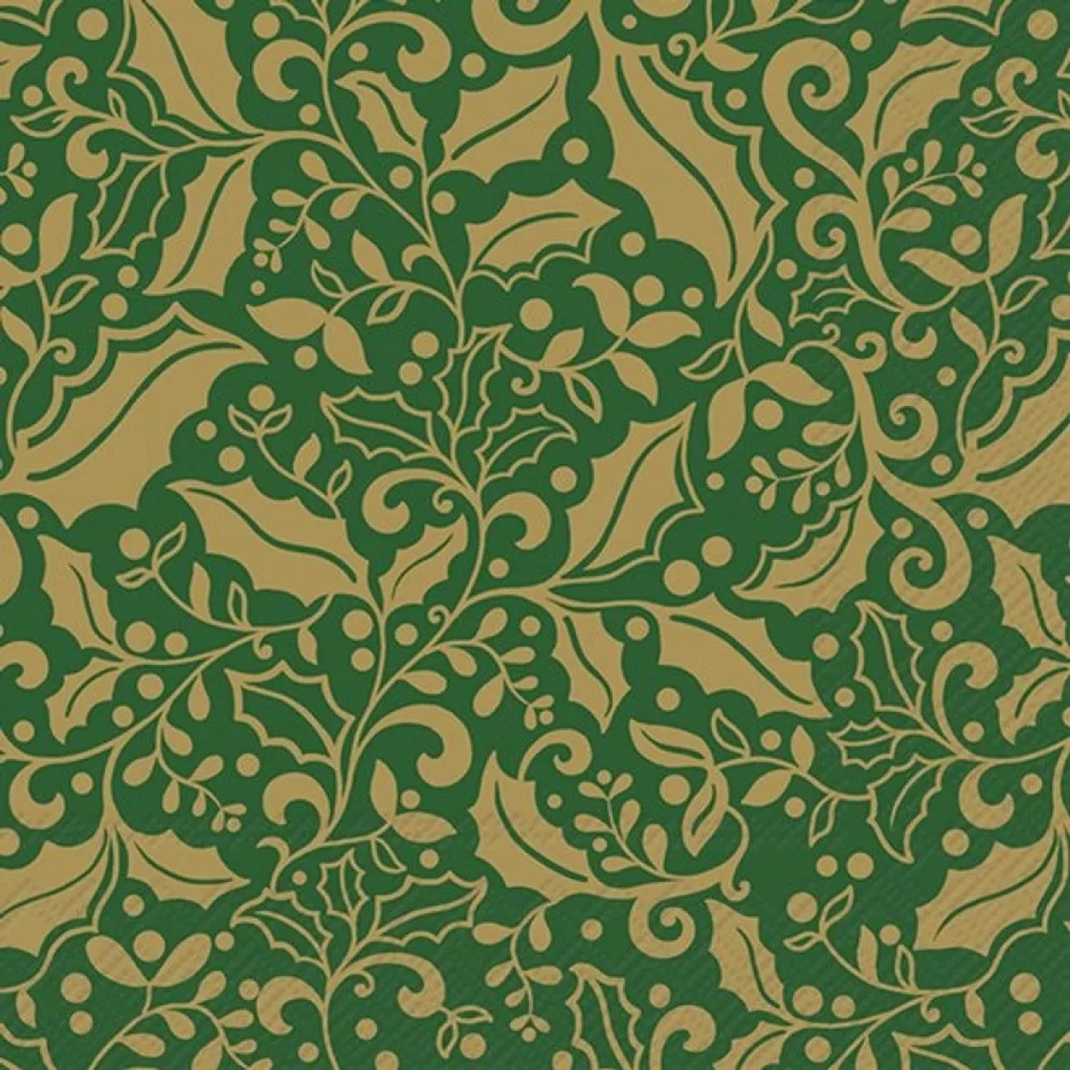 Servetten "CHRISTMAS SPARKLE green gold" 33x33 cm Servetten "CHRISTMAS SPARKLE green gold" 33x33 cm