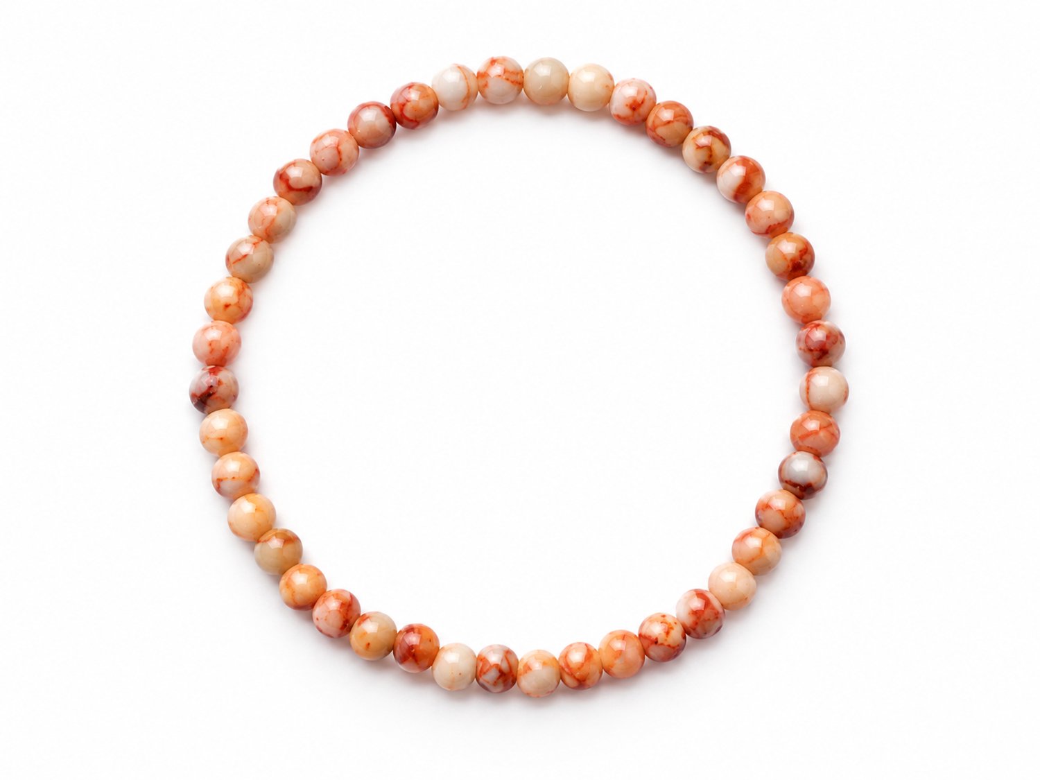 Rode Picasso Jaspis Armband – Natuurstenen Kralen 4 mm – Maat 16 cm – Fijne Edelsteen Kralenarmband – Sieraad voor Dames en Heren – Rode picasso jaspis