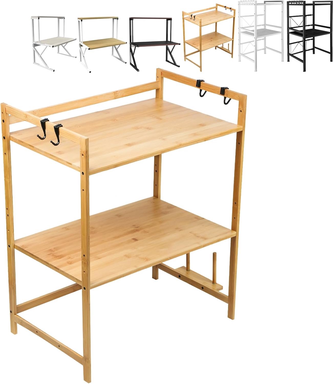 magnetronhouder 3 niveaus - bamboe - robuust - ruimtebesparend - m-winkel
