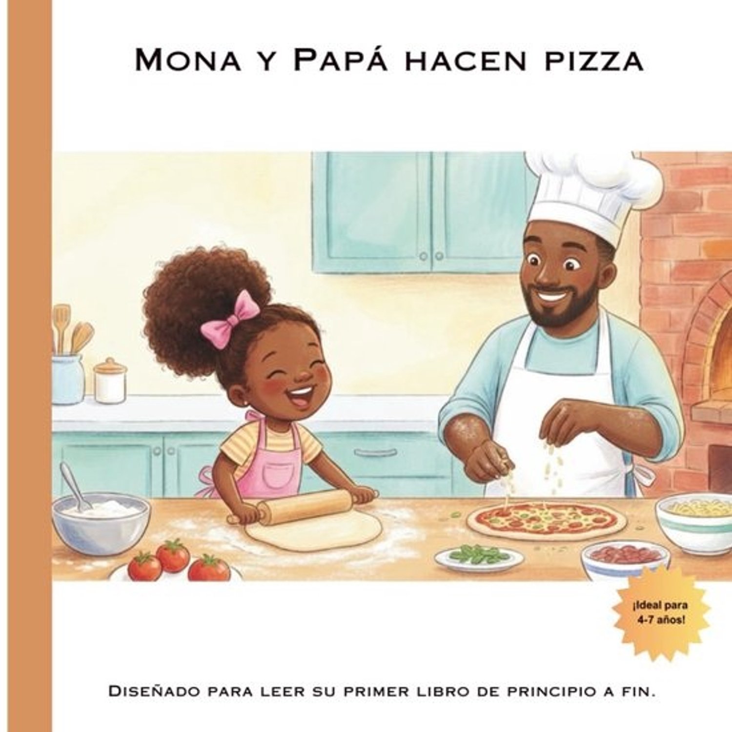 Spaans Leerboek voor Kinderen 4-7 Jaar - Pizza Maken met Papa en Dochter