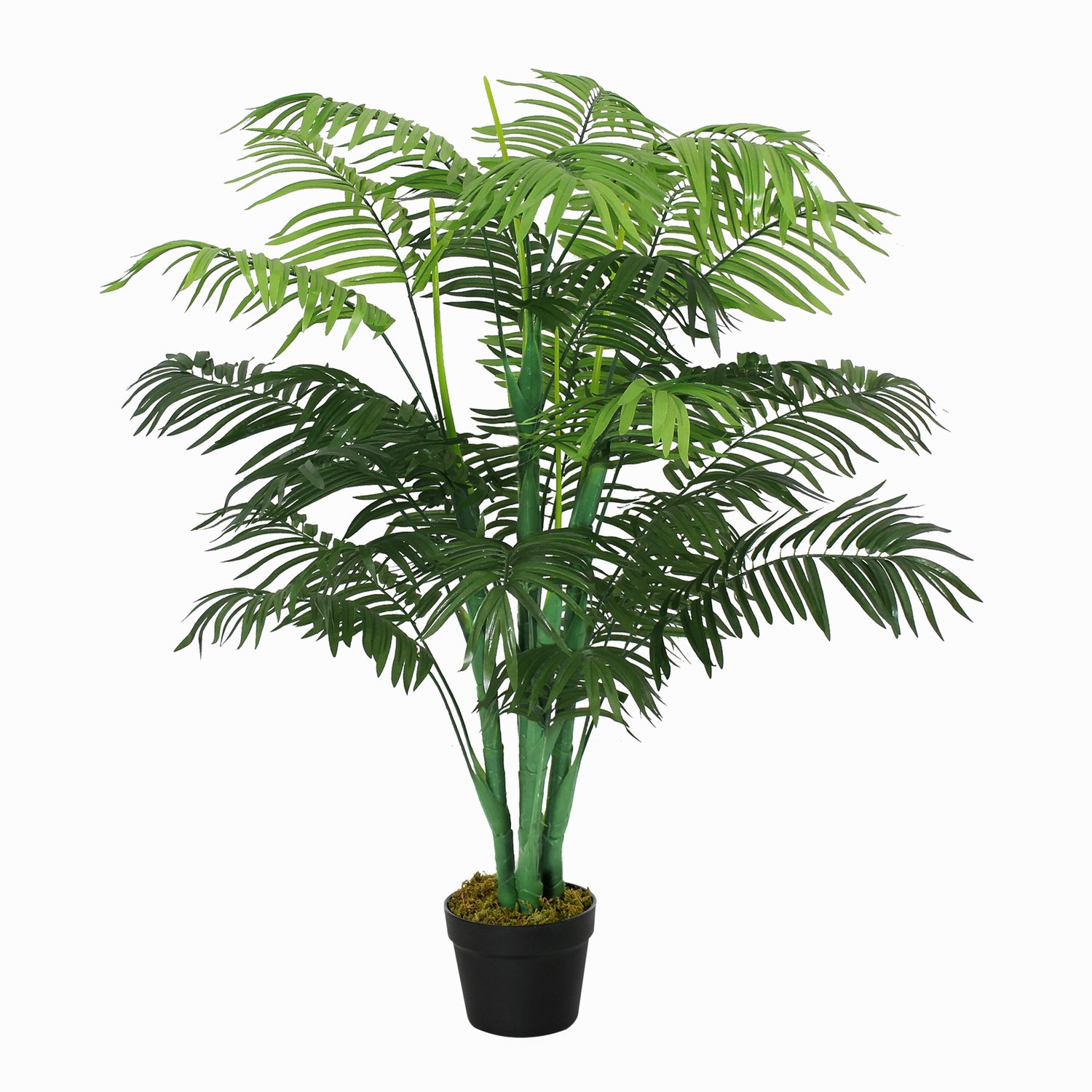 Sunona Kunstpalm - 18 bladeren - In plantenpot - Ø16 x 125 cm - Groen