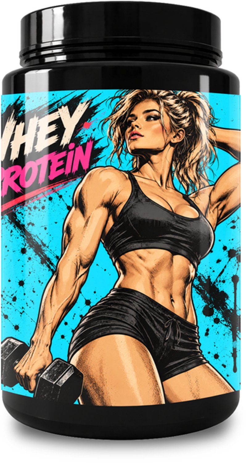 LaNutri | Whey Protein Vintage Blue Fit Girl - Banana (900 g) | Whey Creative Design