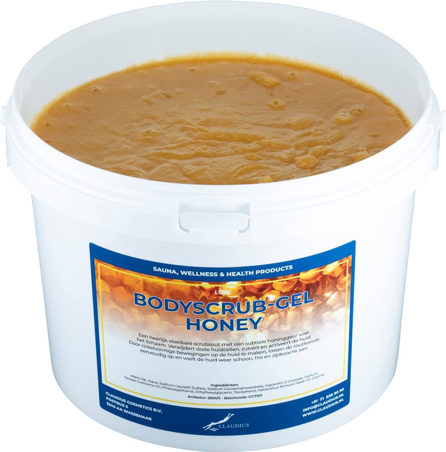Claudius Luxe Verzorgende Bodyscrub-Gel Honey 10 KG - Hydraterende Lichaamsscrub - Body Scrub