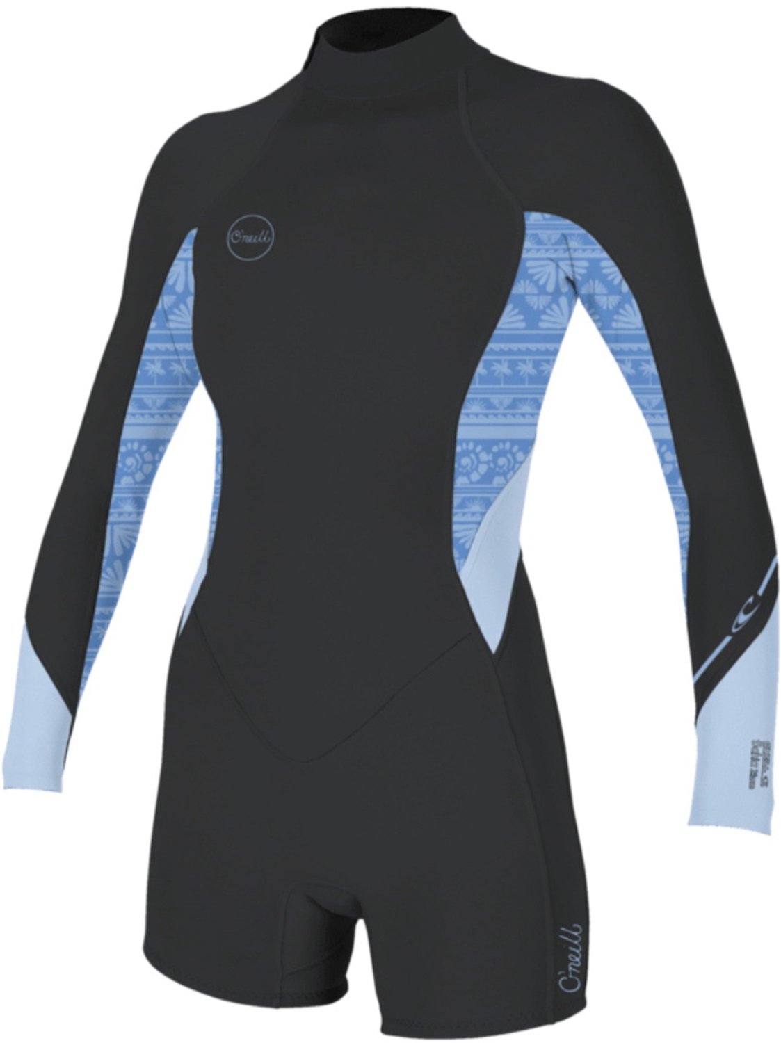 2026 O'Neill Dames Bahia 2/1mm Rug Ritssluiting Lange Mouwen Lentepak