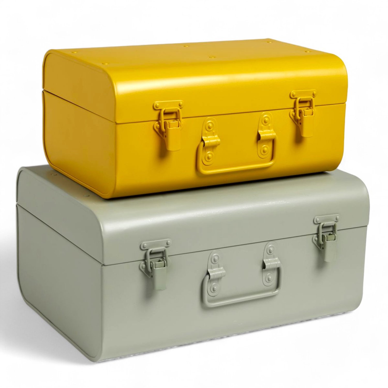LA FACTORY - Decoratieve dozen koffers DE KONING VAN DE JUNGLE, 2 stuks