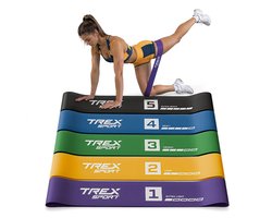 Trex Sport TX-065RBC - Mini Bands - 5 stuks - 600×50 mm - Multicolor - Weerstand 1-18 kg
