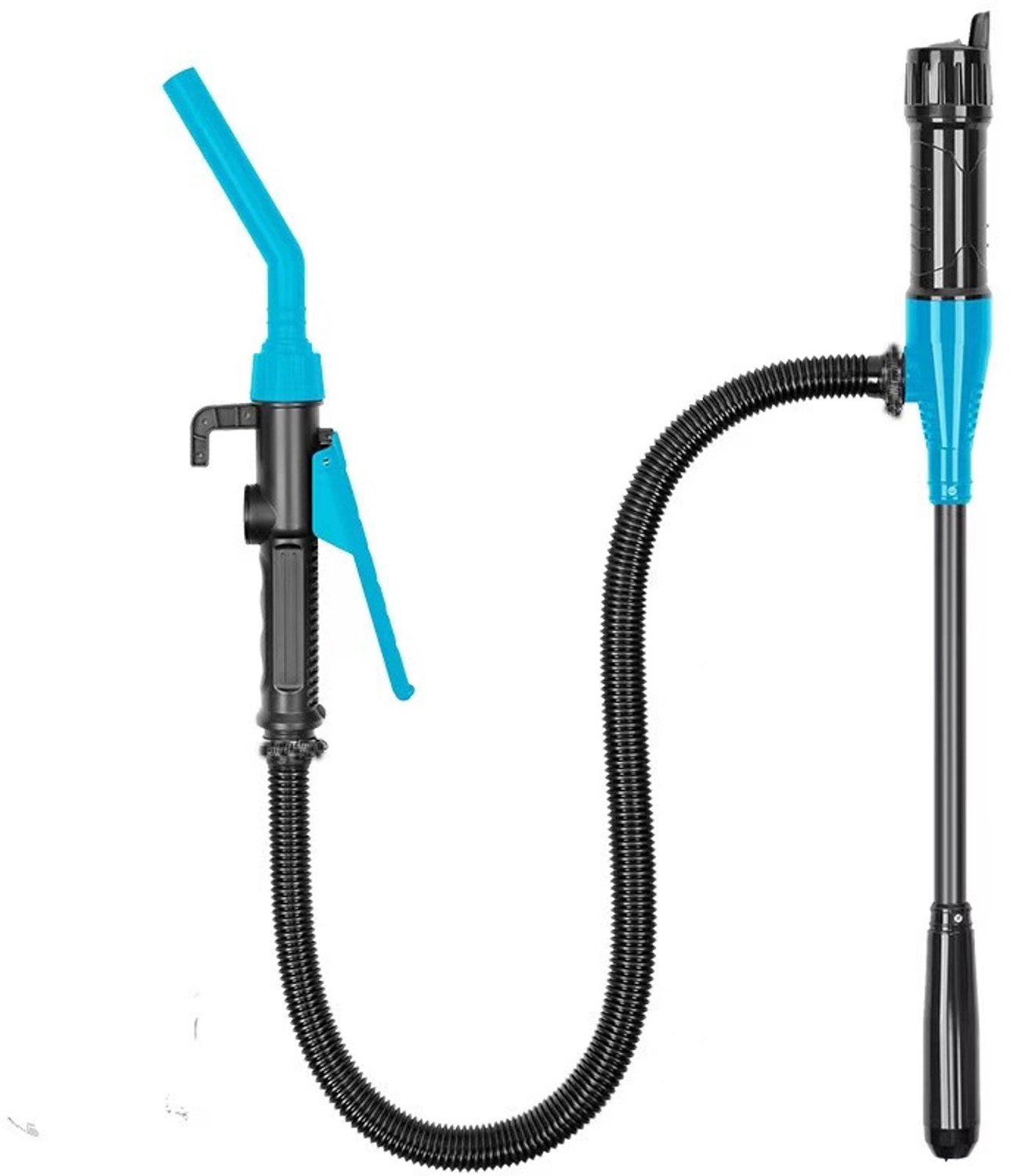 Draagbare Brandstofovervoerpomp- Krachtige Zuigkracht, Ergonomisch Mondstuk- 100 Cm Slang- Accu-aangedreven Sifonpomp voor Benzine, Diesel, Motorolie en Water- Blauw