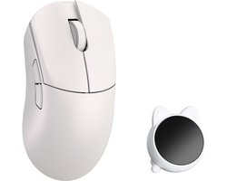 WLMouse Huan Stainless Magnesium Alloy Wireless White - Muis - Draadloos - 5 knoppen - 8000Hz - PAW 3950HS - Wit