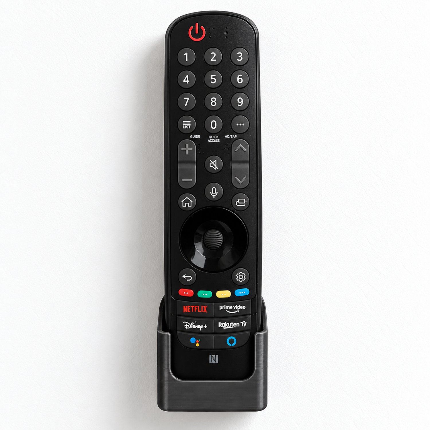 YUOM. Muurbeugel geschikt voor LG Magic Remote 2021-2022 – Afstandsbediening Wandhouder – Zwart