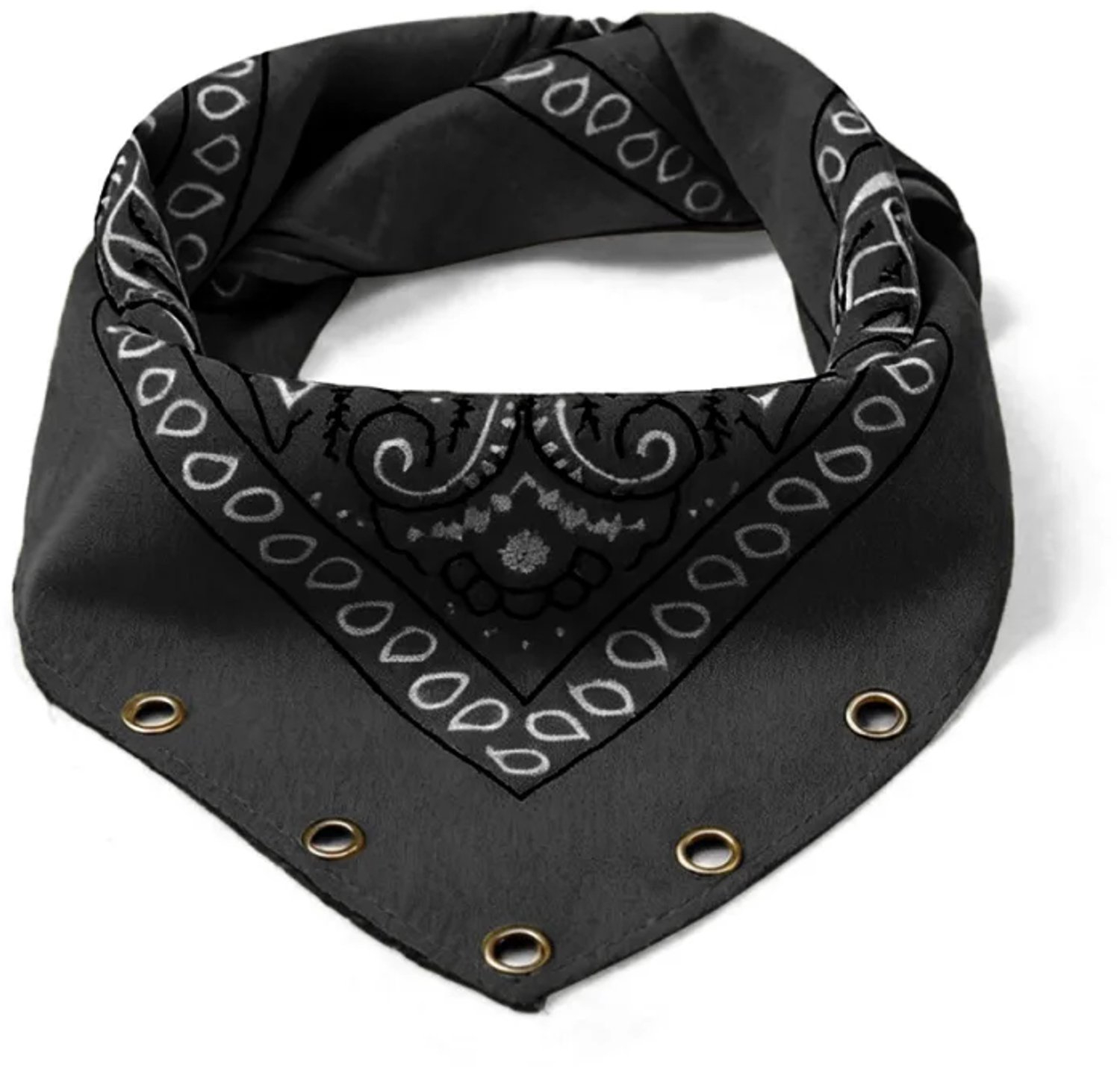 Zomersjaals met paisley-patroon, klassiek katoen, dagelijkse accessoires - Zwart
