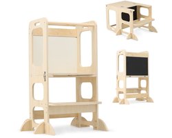 Deryan Luxe Houten Leertoren 4-in-1 met Tekenbord en Speeltafel