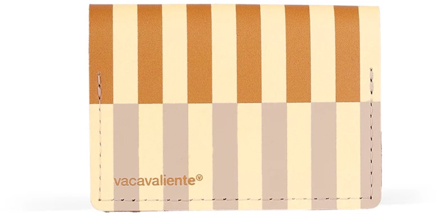 Vacavaliente Stripes dubbele kaarthouder vanilla