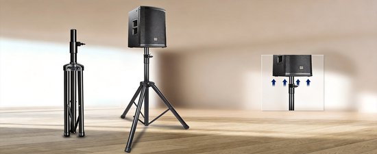 Luidspreker Standaard - Speakerstatief Uitschuifbare - Projectorstandaard - 2 Stuks - 90-180 cm Hoogte Verstelbaar - Antislipvoetjes - Voor Thuisbioscoop & Vergaderruimte & Muziekkamer — afbeelding 2