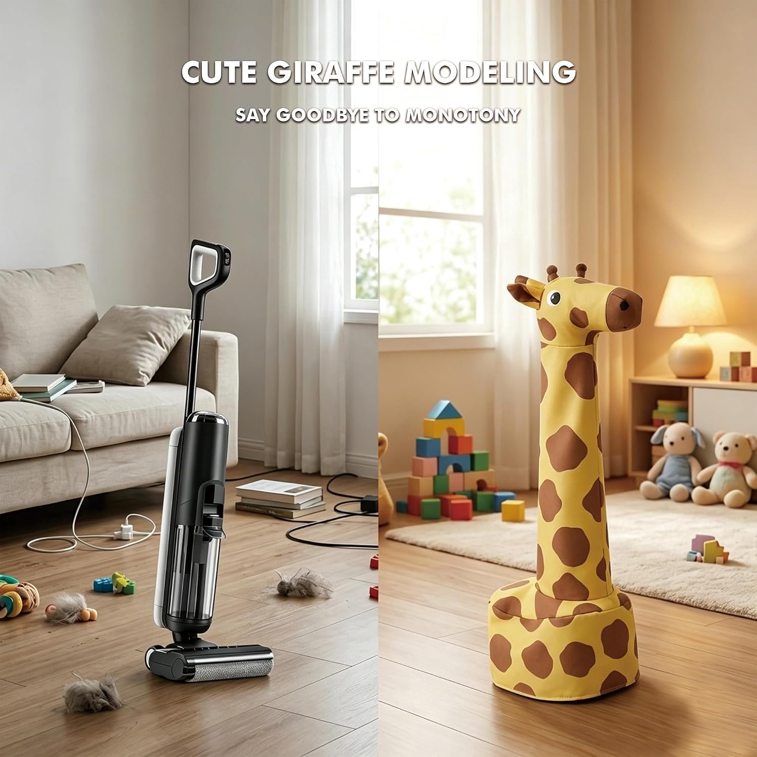 Stofbescherming voor Tineco Floor ONE S5 - giraffenmotief - schattige stofzuigerhoes - ServiceTopper – foto 2