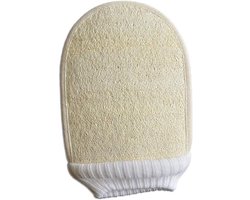 MoonyLI loofahspons met rugriem - rugspons voor douche, peeling en massage - 100% luffa