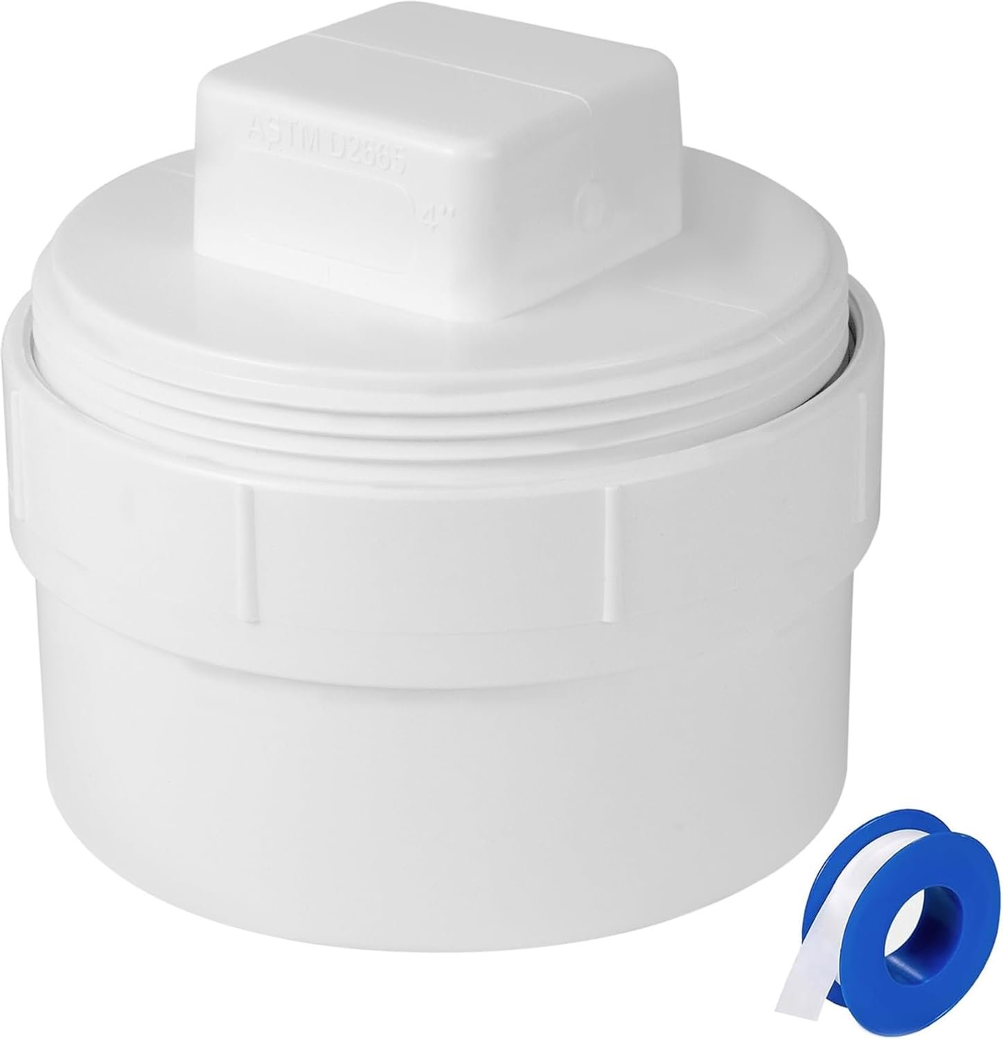 PVC riool cleanout cap 4 inch - stevige PVC - vorst- en corrosiebestendig - eenvoudig te installeren - m-winkel
