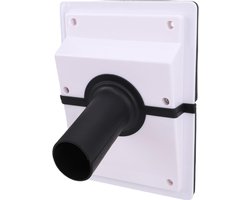 HVAC-muurdoorvoerleidingset 2-delig - witte afdekset met zachte packing - voor weersbestendigheid - m-winkel