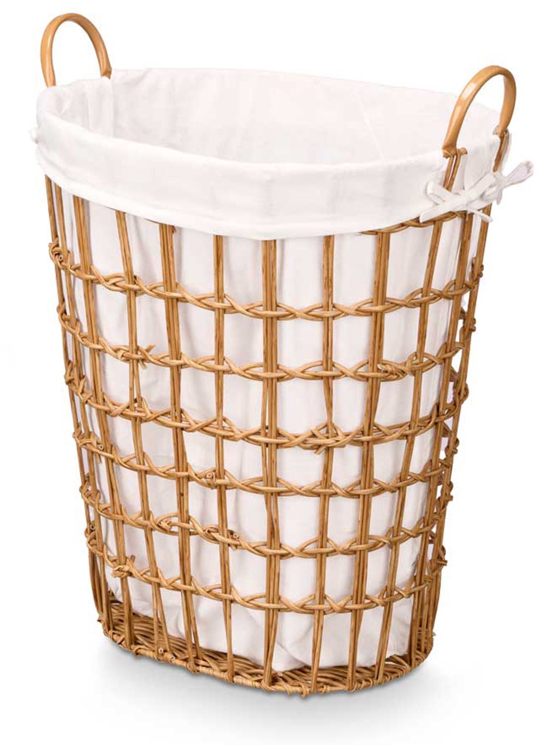 Kipit - Wasmand met stoffen binnenzak en handvatten, 58 cm