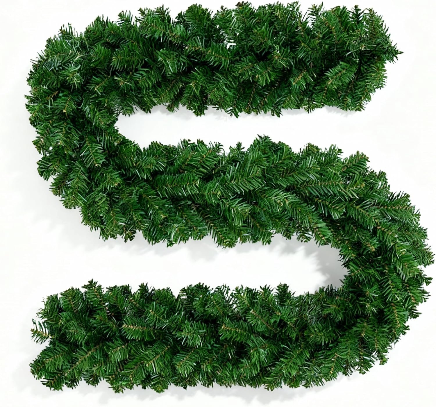 KZQ Kerstslingers – Dennenslinger – Kerstdecoraties – 270 cm lang – 25 cm breed – 300 takpunten – Geschikt voor de schoorsteenmantel – Kerstdecoratie voor binnen en buiten – Groen