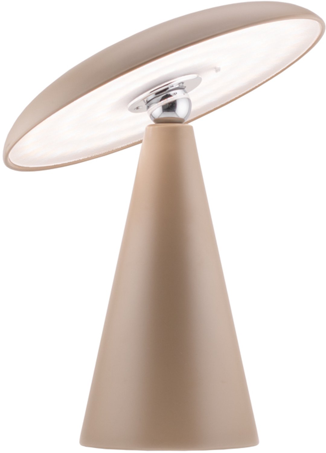 Bureaulamp Mush LED op accu mat taupe