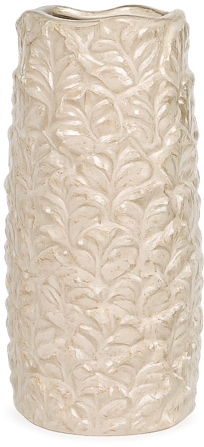 Aardewerk vaas Flek beige M
