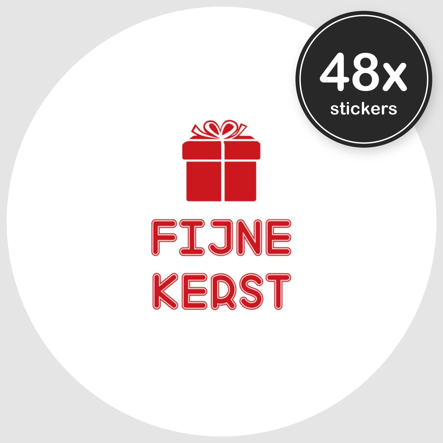 Sluitstickers Kerst - 48 stuks - Rond 30 mm - Kerststickers - Sluitzegel Kerstkaart - Design 014