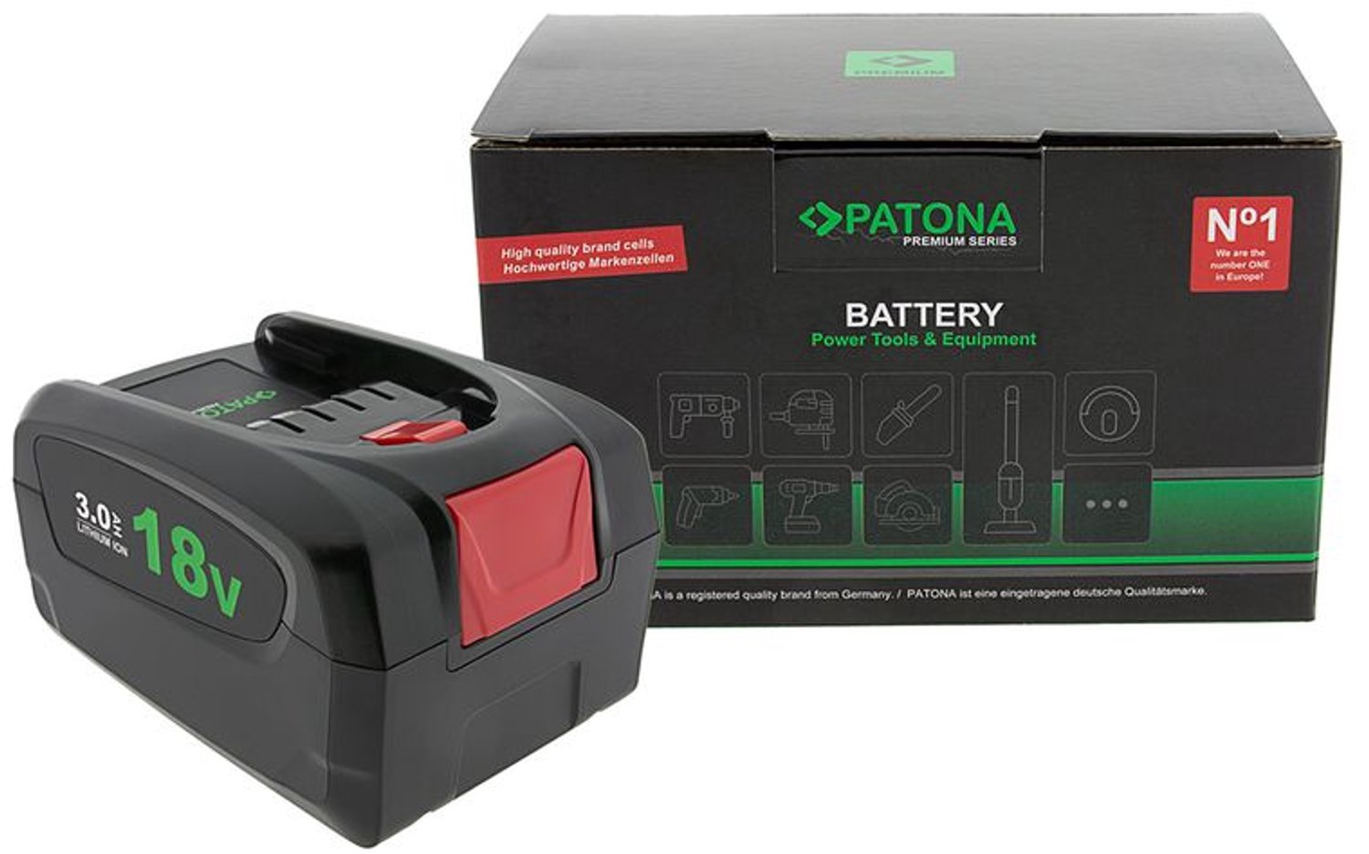 PATONA Li-ion accu 18V 3Ah voor Bosch PBA18