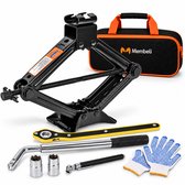 Membeli Autokrik - Schaarkrik Set - Garagekrik - Auto krik met draagvermogen 2000 kg - Gereedschapsset - Zwart