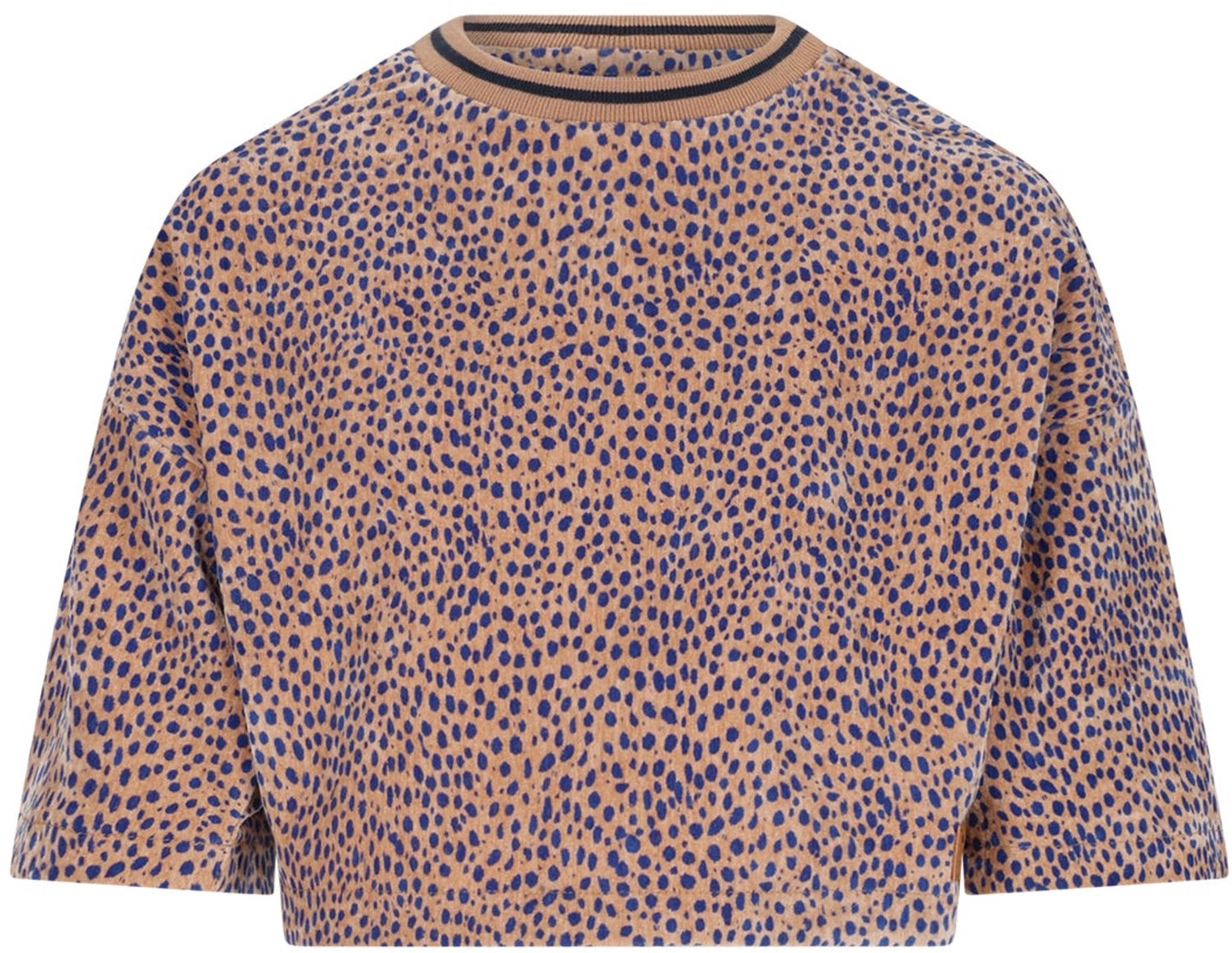 NONO - Kaily Oversized Animal AOP Top - Taupe - Maat 146-152