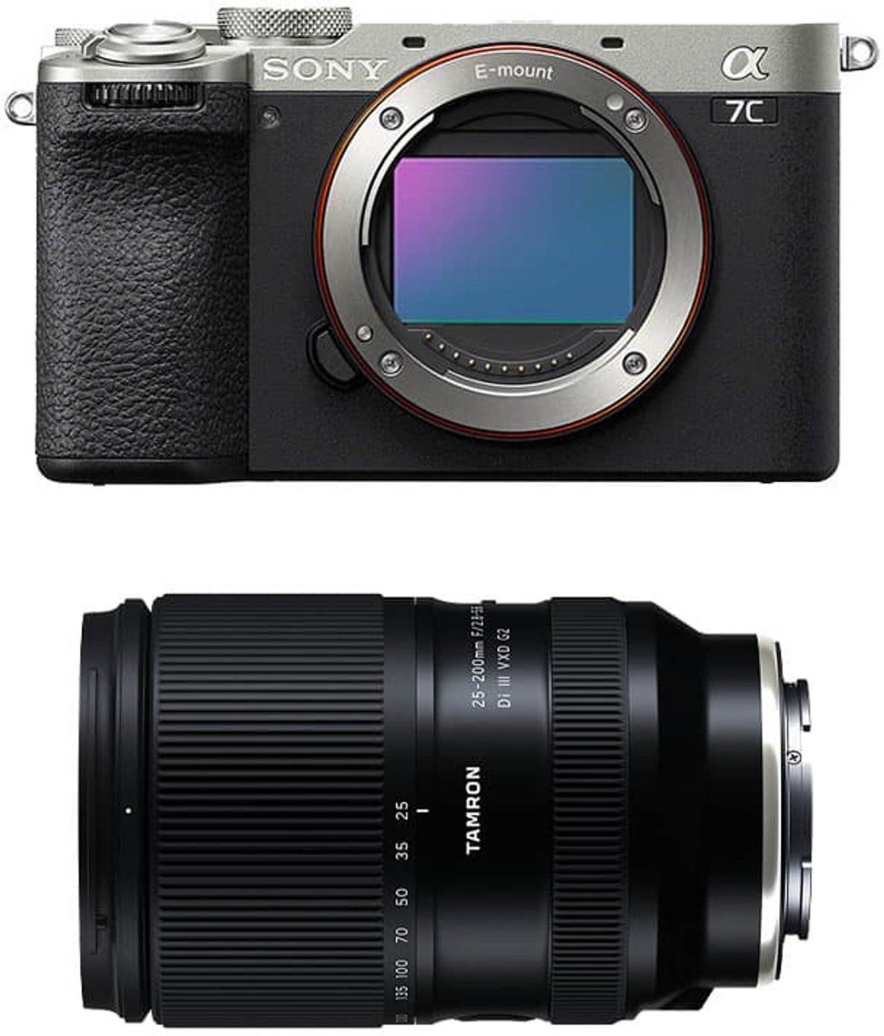 SONY Alpha 7C II Silber + TAMRON Objektiv 25-200mm f/2.8-5.6 Di III VXD G2