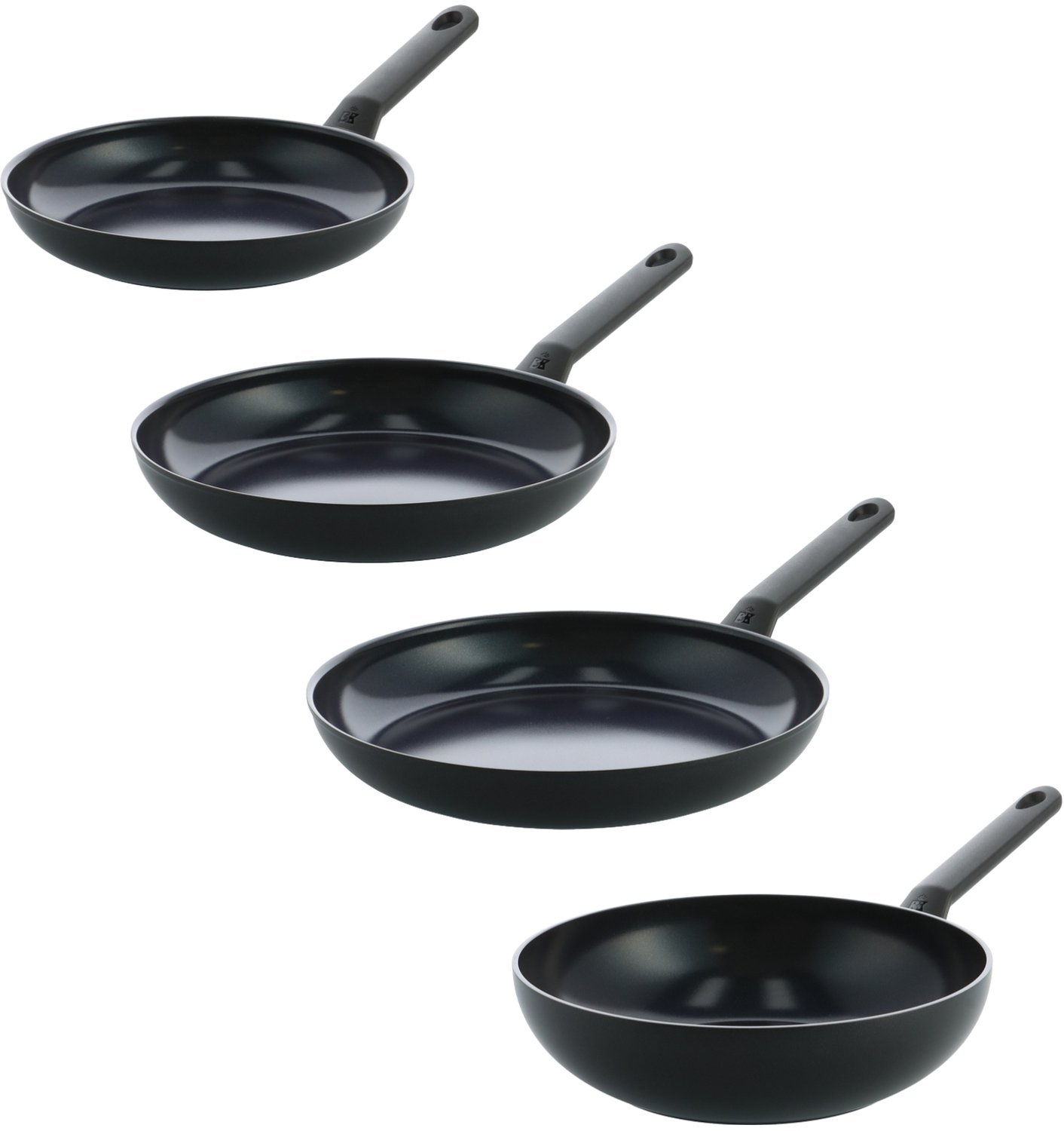 Blue Label Induction 4pc set (3 frypans + wok)