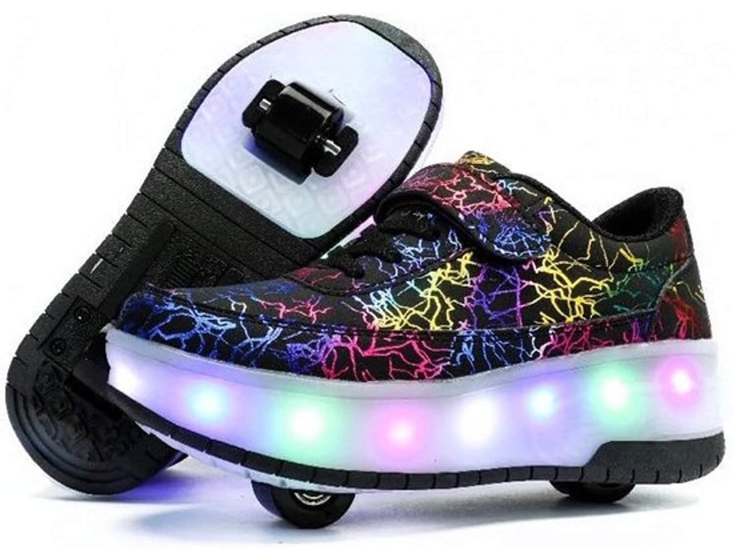 Verstelbare rolschaatsen voor jongens en meisjes met lichtgevende wielen