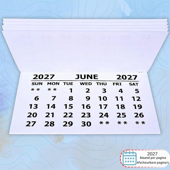 Kalender Tabs Mini Jaar Planner - Wit - 73 x 48 mm - Gestikte Papieren Kalender - Voor Persoonlijke Cadeaus — cadeau in Hobby - foto 5