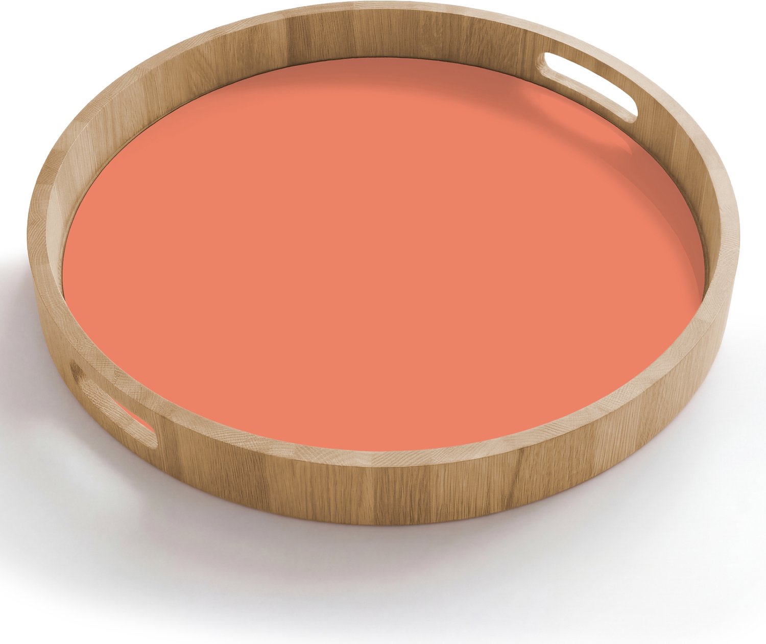 Dienblad rond 50x50 cm - Schootdienblad hout - Warm - Clay - Terracotta - Borrelplank rechthoek - Plateau houten dienbladen