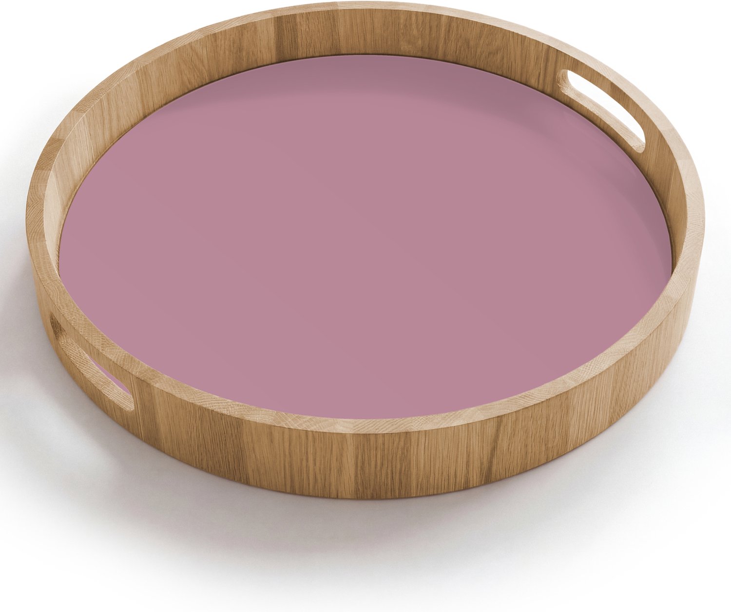 Dienblad rond 40x40 cm - Schootdienblad hout - Dusty - Mauve - Paars - Borrelplank rechthoek - Plateau houten dienbladen
